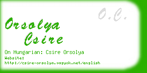 orsolya csire business card